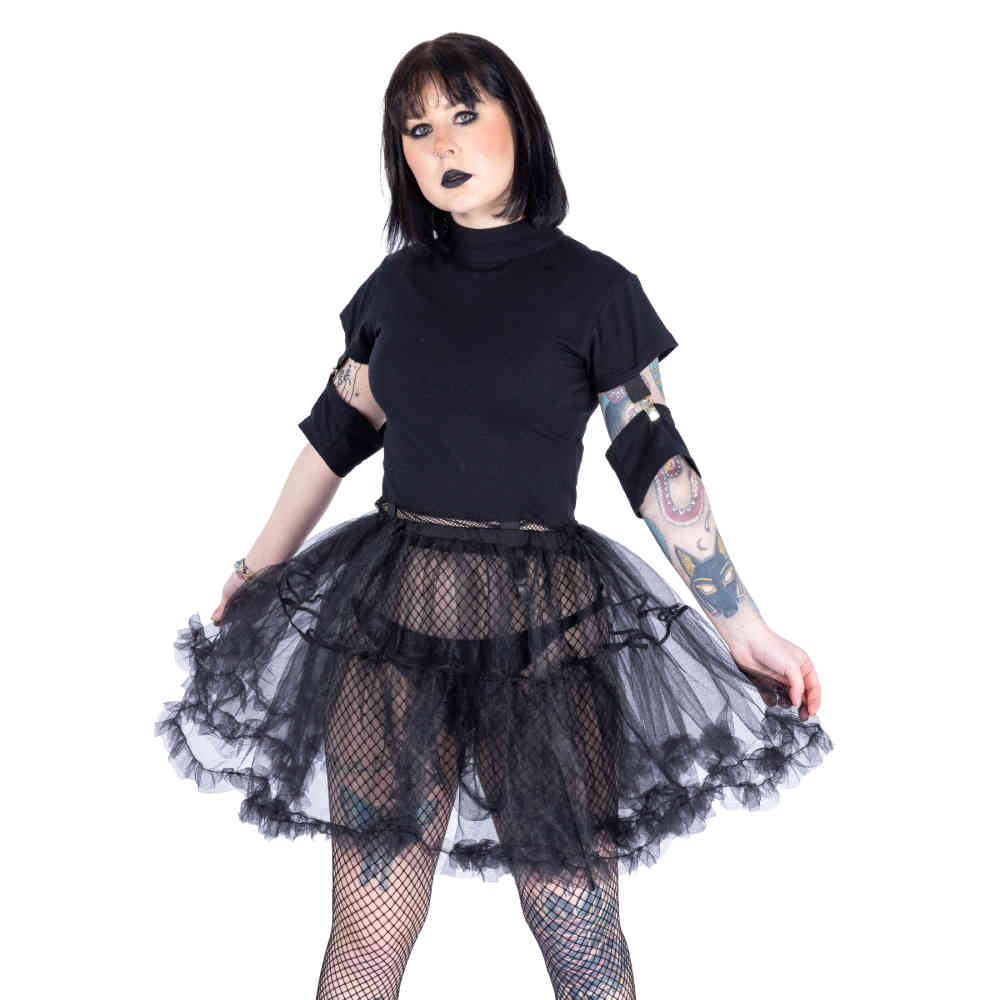 Poizen Industries - Amira Midi Tutu - Zwart